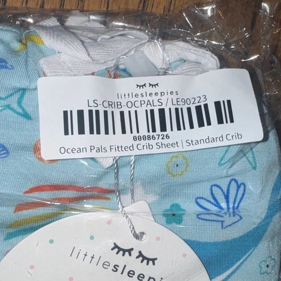 Little sleepies bamboo ocean theme crib sheet bundle- includes both sheets NWT